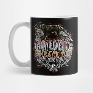 Thylacine Comeback Tour The Tasmanian Tiger Lives Vintage Mug